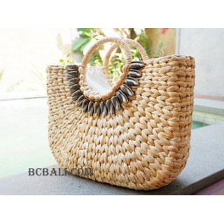 handbags from water hyacinth natural color large